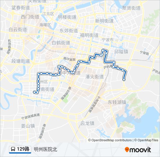 129路 Bus Line Map