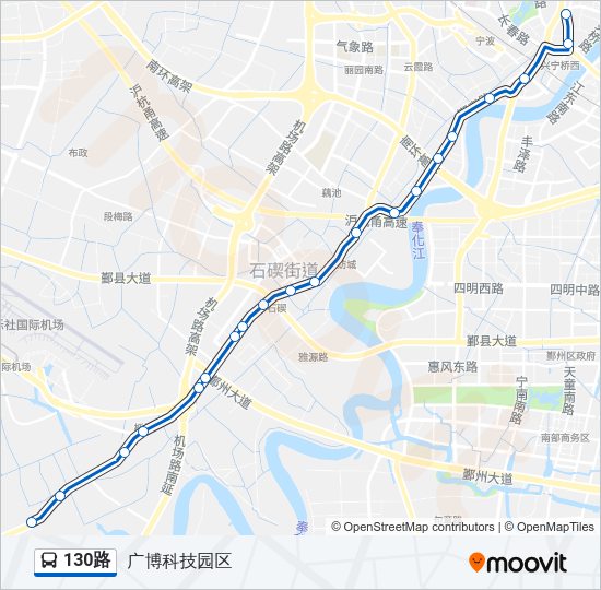 130路 Bus Line Map
