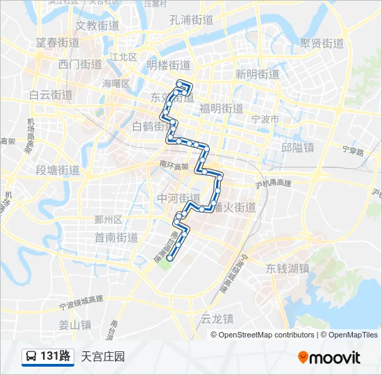 131路 Bus Line Map