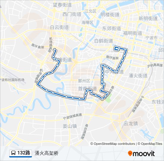 公交132路的线路图