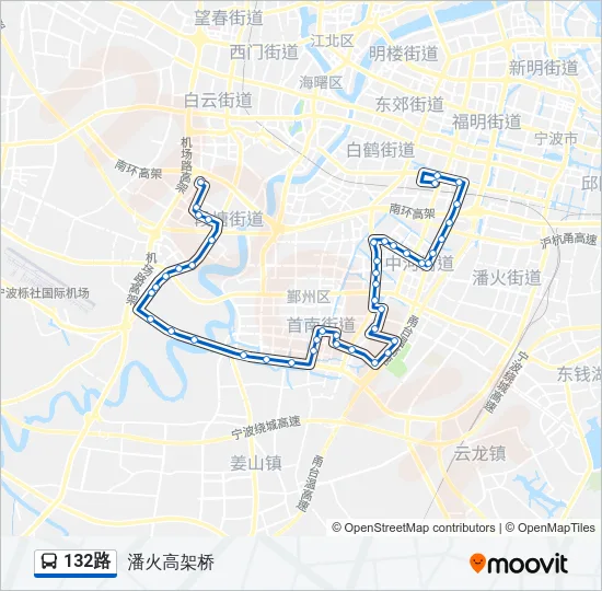 132路 Bus Line Map