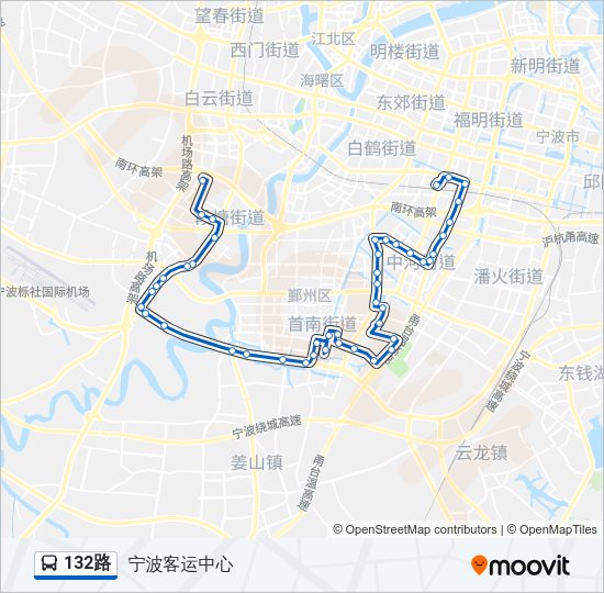 公交132路的线路图
