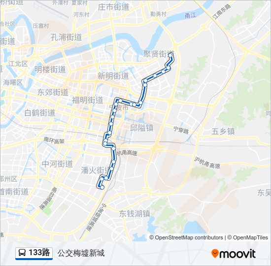 133路 Bus Line Map
