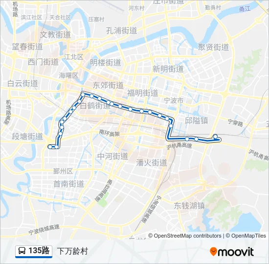 135路 Bus Line Map