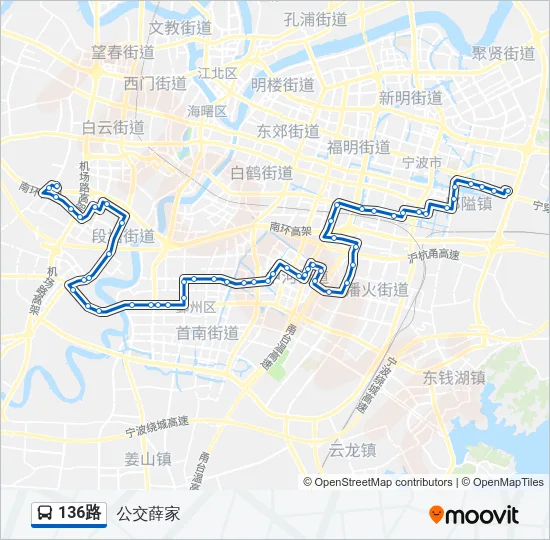 136路 Bus Line Map