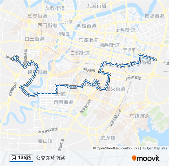 136路 Bus Line Map