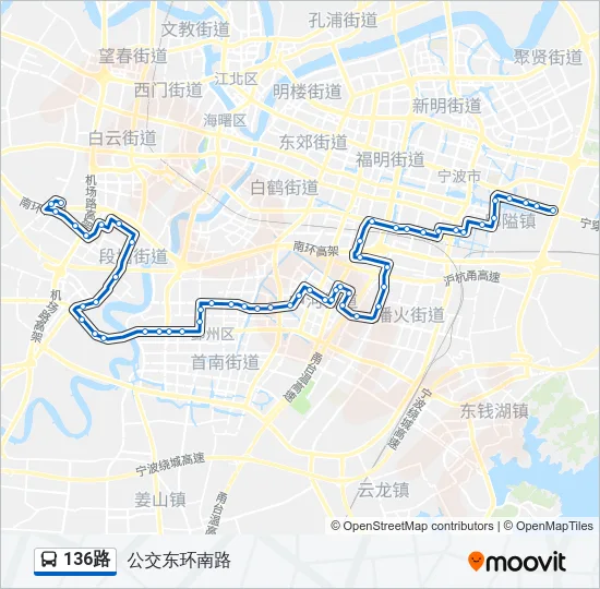 136路 Bus Line Map