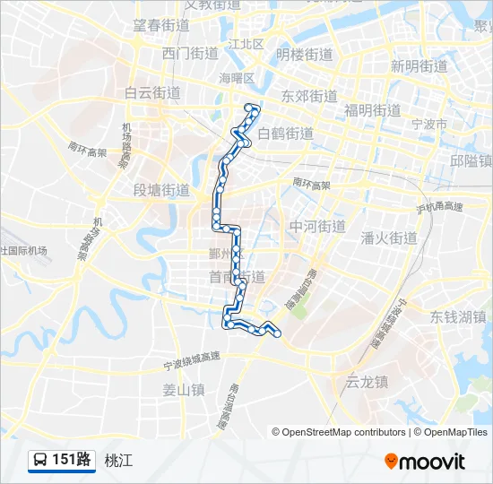 151路 Bus Line Map