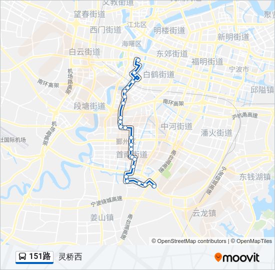 151路 Bus Line Map