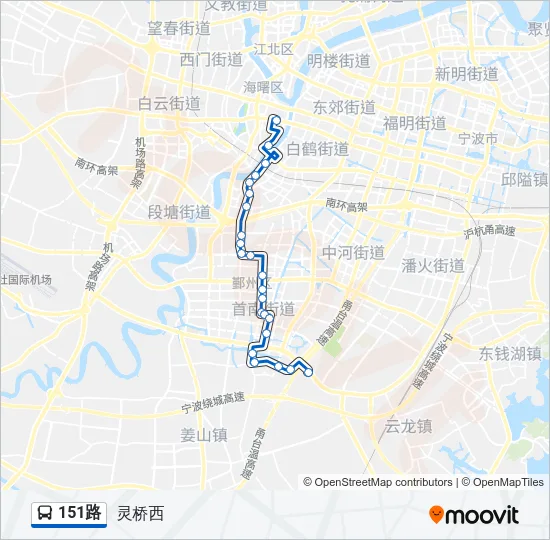 151路 Bus Line Map