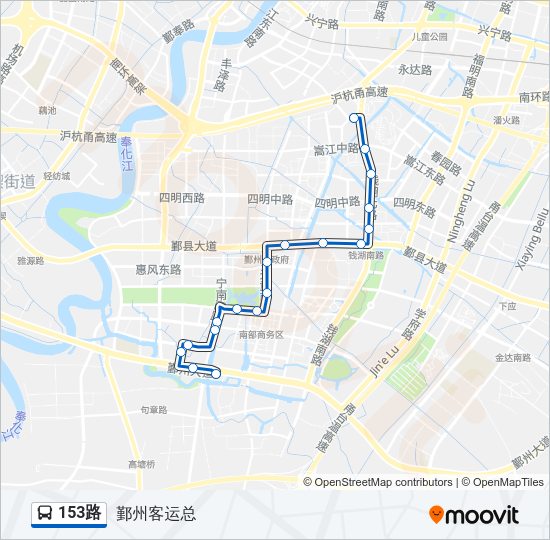 153路 Bus Line Map