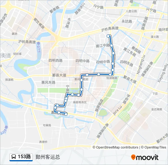 153路 Bus Line Map