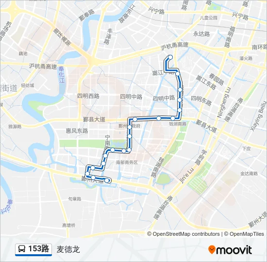 153路 Bus Line Map