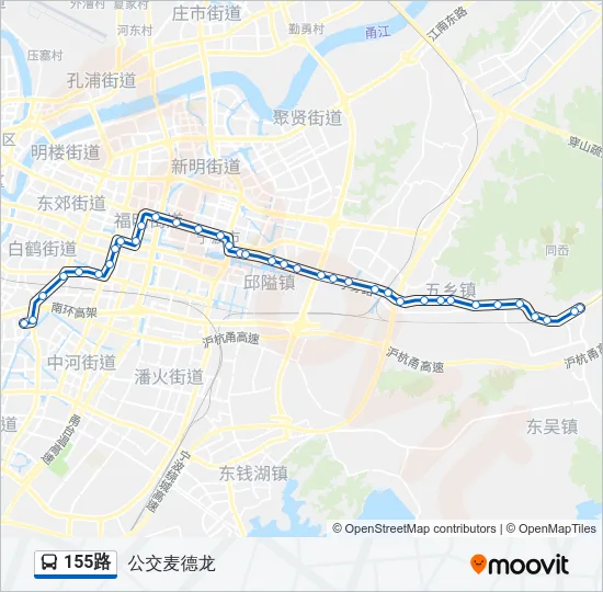 155路 Bus Line Map