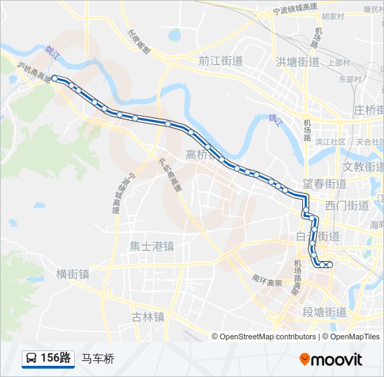 公交156路的线路图