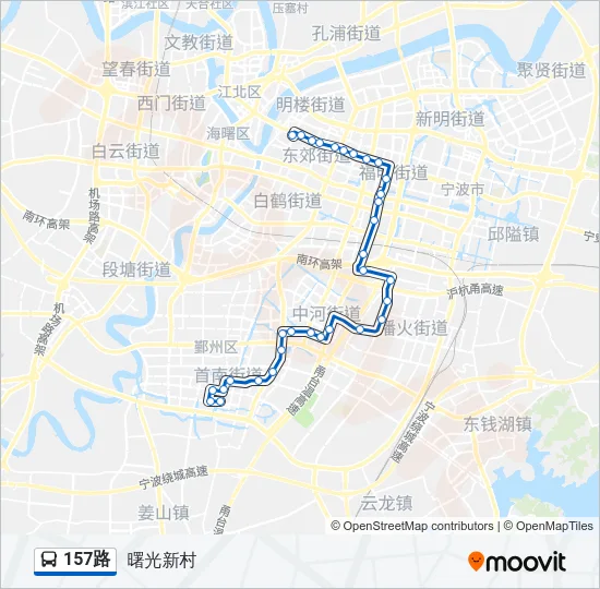 157路 Bus Line Map