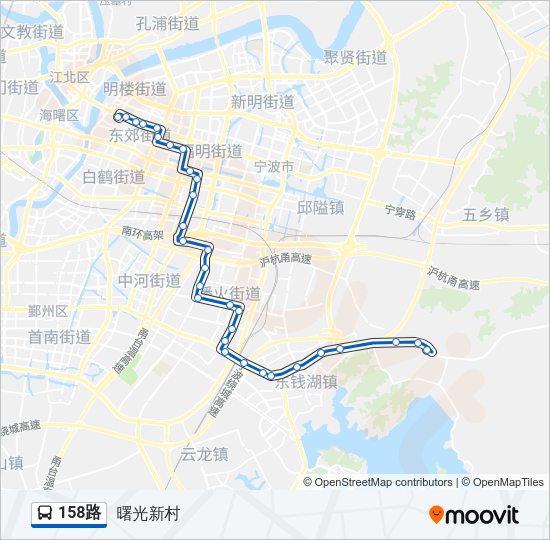 158路 Bus Line Map