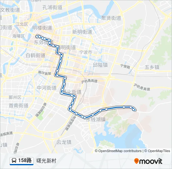 158路 Bus Line Map