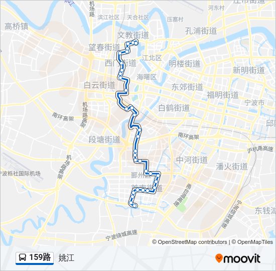 公交159路的线路图