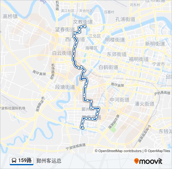 公交159路的线路图