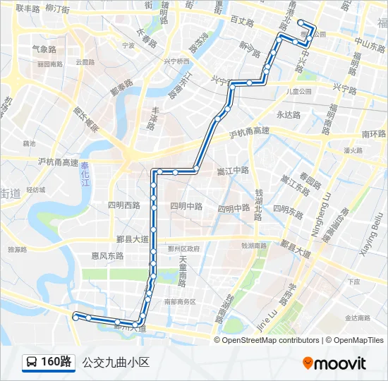 160路 Bus Line Map