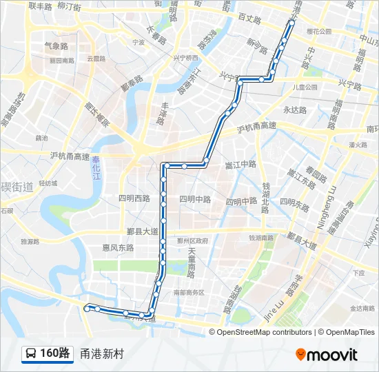 160路 Bus Line Map