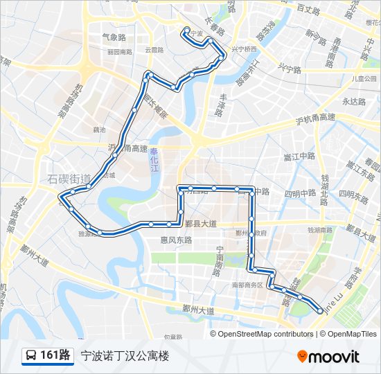 公交161路的线路图