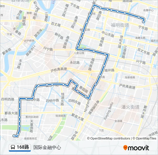 168路 Bus Line Map