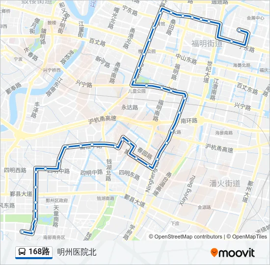 168路 Bus Line Map