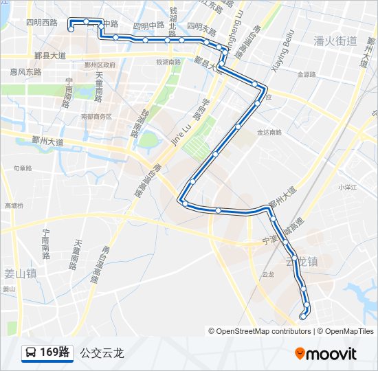公交169路的线路图