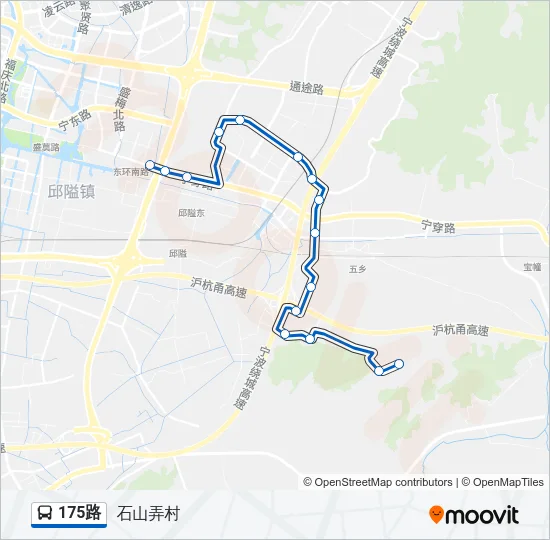公交175路的线路图