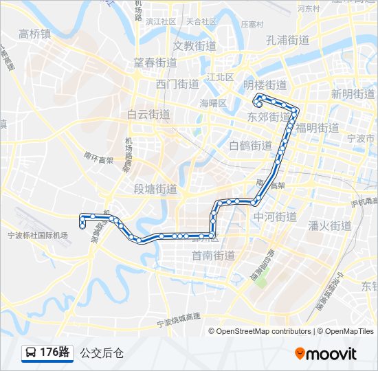 176路 Bus Line Map