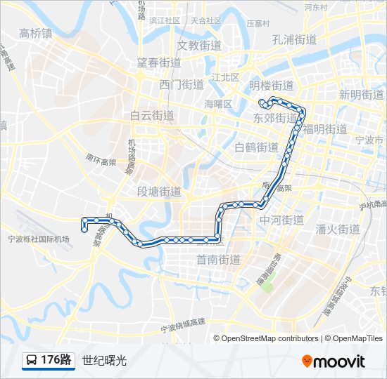 公交176路的线路图