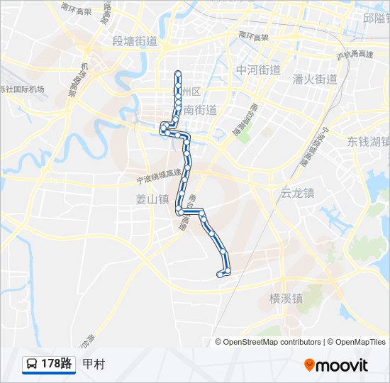 公交178路的线路图