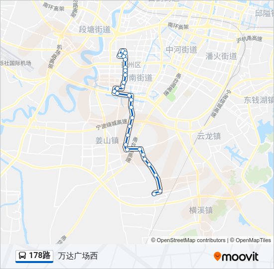 公交178路的线路图