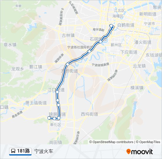 181路 Bus Line Map