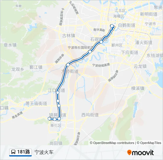 181路 Bus Line Map