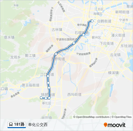 181路 Bus Line Map