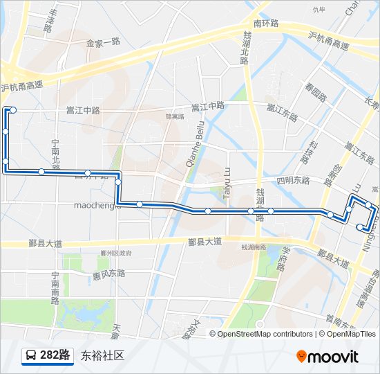 282路 Bus Line Map