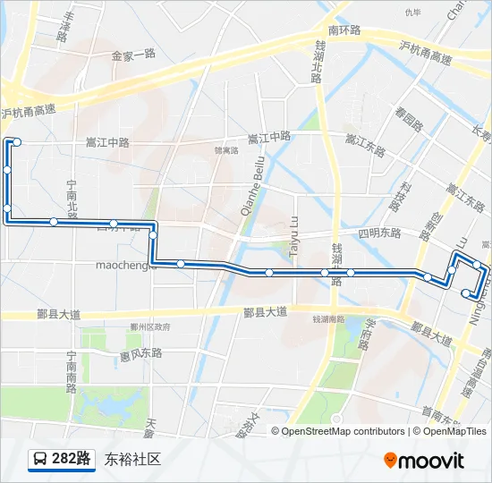 282路 Bus Line Map
