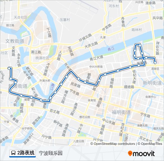 公交2夜线路的线路图