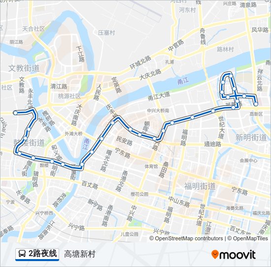 公交2夜线路的线路图