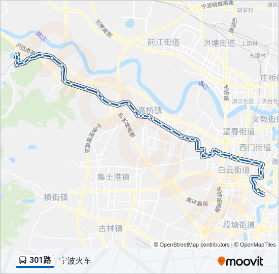 公交301路的线路图