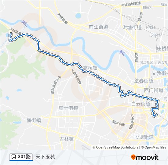 301路 Bus Line Map