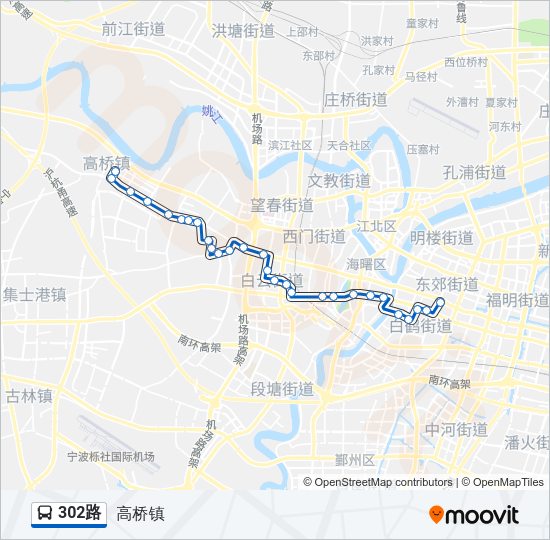 302路 Bus Line Map