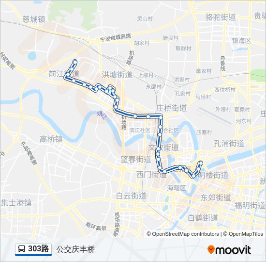 303路 Bus Line Map