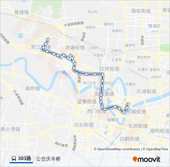 303路 Bus Line Map
