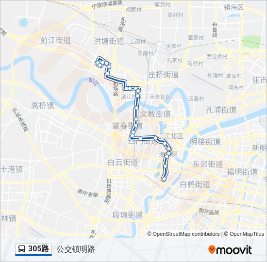 公交305路的线路图