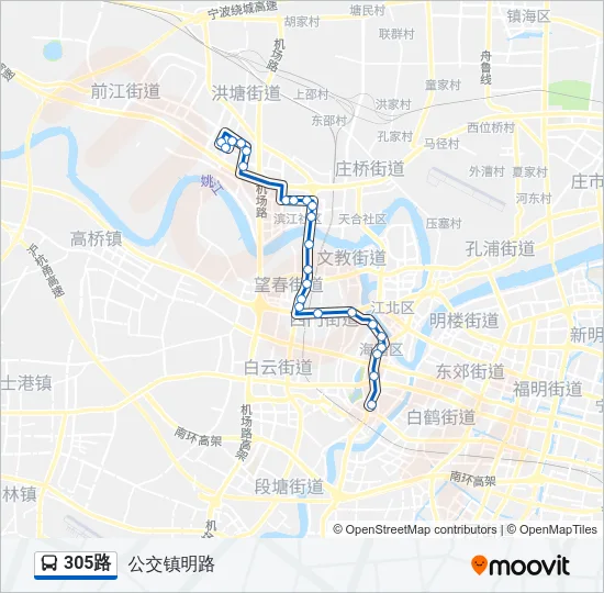 305路 Bus Line Map
