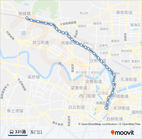 公交331路的线路图